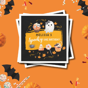 Servilleta De Papel Fiesta de cumpleaños de Halloween Spooky One Cute 