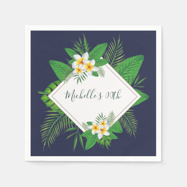 Servilleta De Papel Fiesta de cumpleaños de Hawaii Aloha Luau (Anverso)