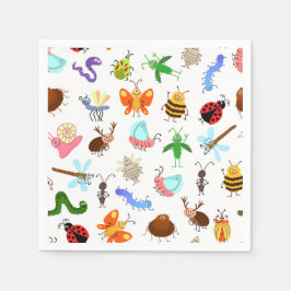 Servilleta De Papel Fiesta de cumpleaños de Insectos