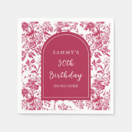 Servilleta De Papel Fiesta de cumpleaños de la asamblea rosada antigua