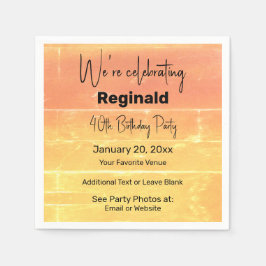 Servilleta De Papel Fiesta de cumpleaños de la Melodía Rústica Casual