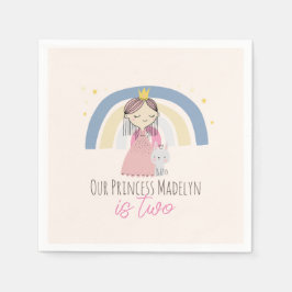 Servilleta De Papel Fiesta de cumpleaños de la princesa cuta