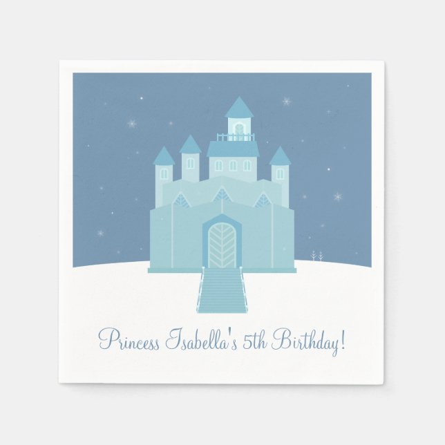 Servilleta De Papel Fiesta de Cumpleaños de la Princesa del Palacio de (Anverso)