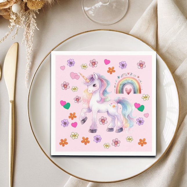 Servilleta De Papel Fiesta de cumpleaños de las flores de arcoiris de  (Subido por el creador)