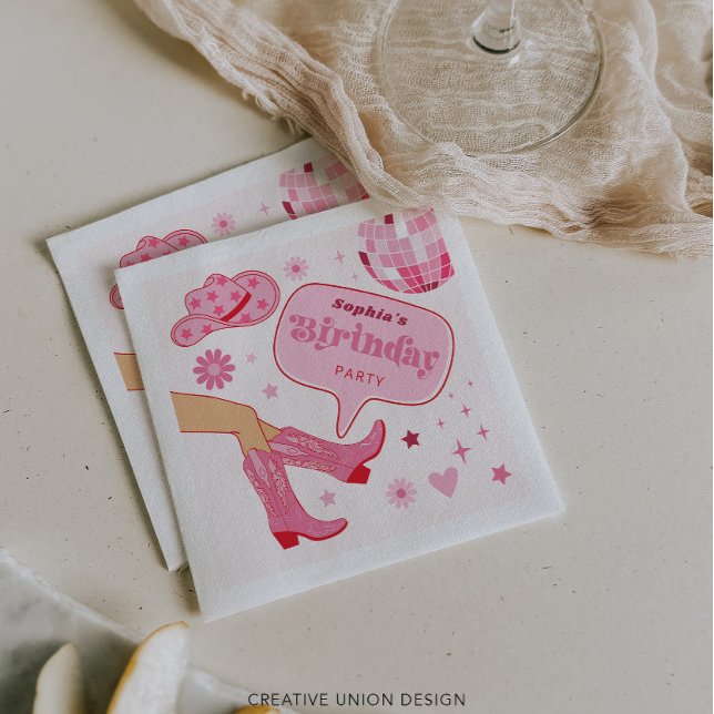 Servilleta De Papel Fiesta de cumpleaños de lechera rosada Vamos Fiest (Subido por el creador)
