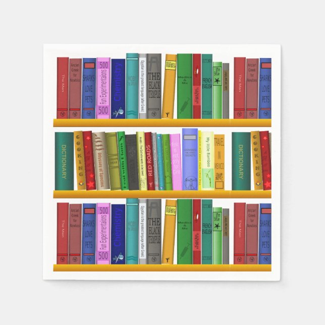 Servilleta De Papel Fiesta de cumpleaños de libros (Anverso)