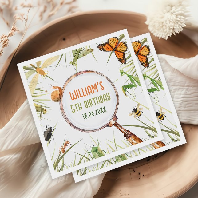 Servilleta De Papel Fiesta de cumpleaños de los insectos naturales (Subido por el creador)