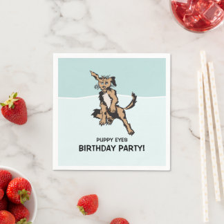 Servilleta De Papel ¡Fiesta de cumpleaños de los Ojos de Cachorro!