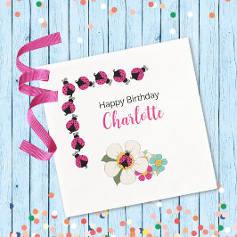 Servilleta De Papel Fiesta de cumpleaños de los tiburones y flores