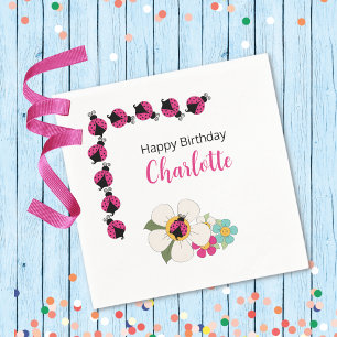 Servilleta De Papel Fiesta de cumpleaños de los tiburones y flores