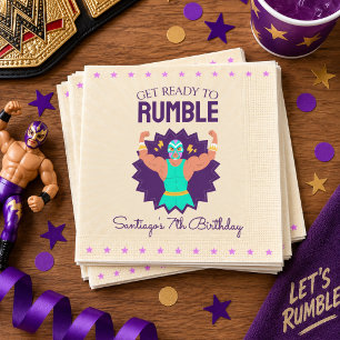 Servilleta De Papel Fiesta de cumpleaños de lucha libre retro