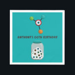 Servilleta De Papel Fiesta de cumpleaños de Mad Science<br><div class="desc">Personalizable a sus especificaciones. Crédito a DreAmLoft.</div>