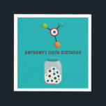 Servilleta De Papel Fiesta de cumpleaños de Mad Science<br><div class="desc">Personalizable a sus especificaciones. Crédito a DreAmLoft.</div>