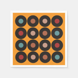 Servilleta De Papel Fiesta de cumpleaños de música Retro Vinyl Record