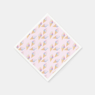 Servilleta De Papel fiesta de cumpleaños de Napkins fiesta con helado