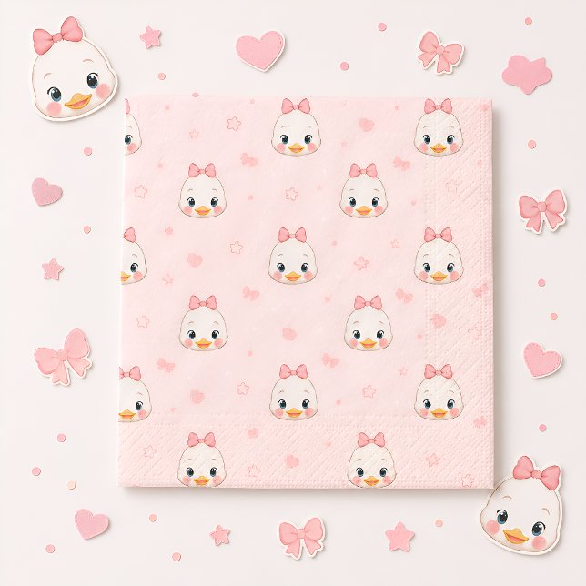 Servilleta De Papel Fiesta de Cumpleaños de Niña Pato Kawaii Adorable (Subido por el creador)