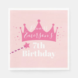 Servilleta De Papel Fiesta de cumpleaños de niñas corona de princesa