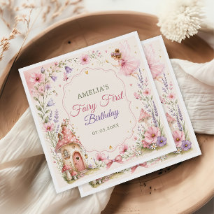 Servilleta De Papel Fiesta de cumpleaños de niñas florales en jardín d