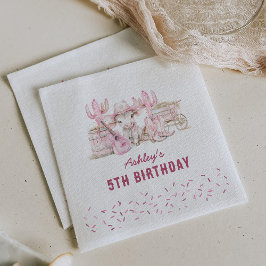 Servilleta De Papel Fiesta de Cumpleaños de Niñas Vaqueras del Oeste S