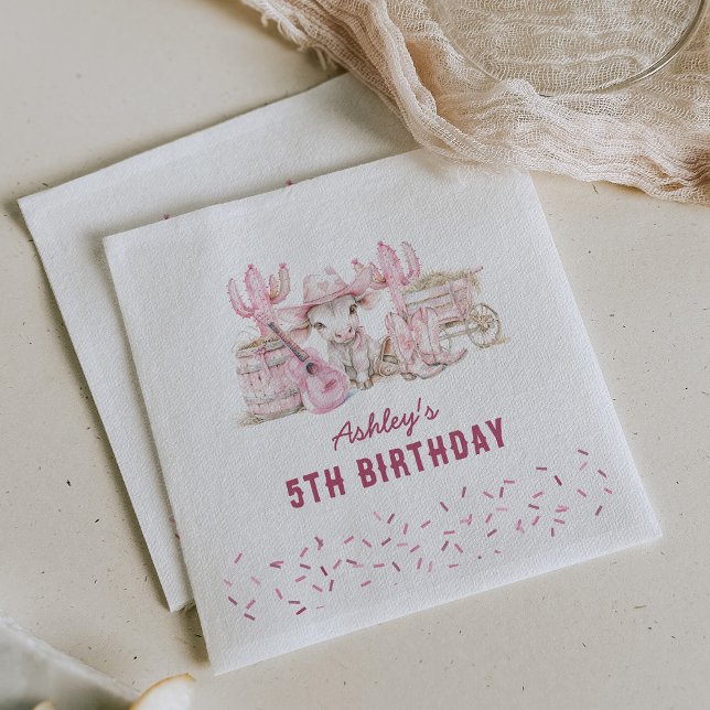 Servilleta De Papel Fiesta de Cumpleaños de Niñas Vaqueras del Oeste S (Subido por el creador)