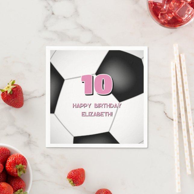 Servilleta De Papel fiesta de cumpleaños de niños de baloncesto blanco (In situ)