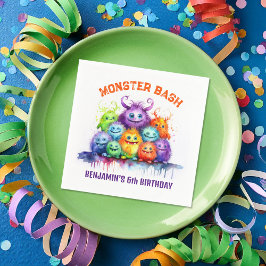 Servilleta De Papel Fiesta de cumpleaños de niños de los monstruos de