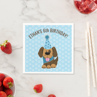 Servilleta De Papel Fiesta de cumpleaños de niños de perros copiosos