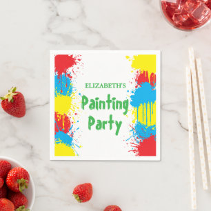 Servilleta De Papel Fiesta de Cumpleaños de Niños Pintando