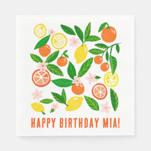 Servilleta De Papel Fiesta de cumpleaños de nombre personalizado de ce