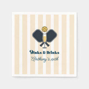 Servilleta De Papel Fiesta de Cumpleaños de Pickleball Elegante 'Dinks