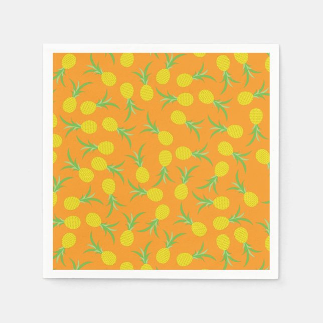 Servilleta De Papel Fiesta de cumpleaños de Pineapple (Anverso)