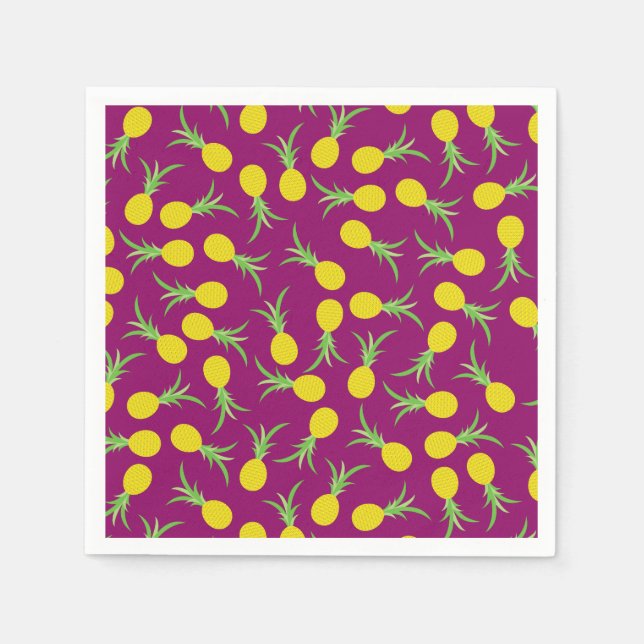 Servilleta De Papel Fiesta de cumpleaños de Pineapple (Anverso)