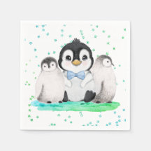 Fiesta de cumpleaños de pingüino lindo
