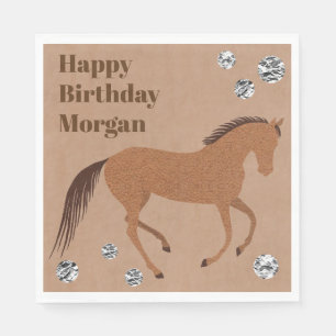 Servilleta De Papel Fiesta de cumpleaños de Pony Faux Leather