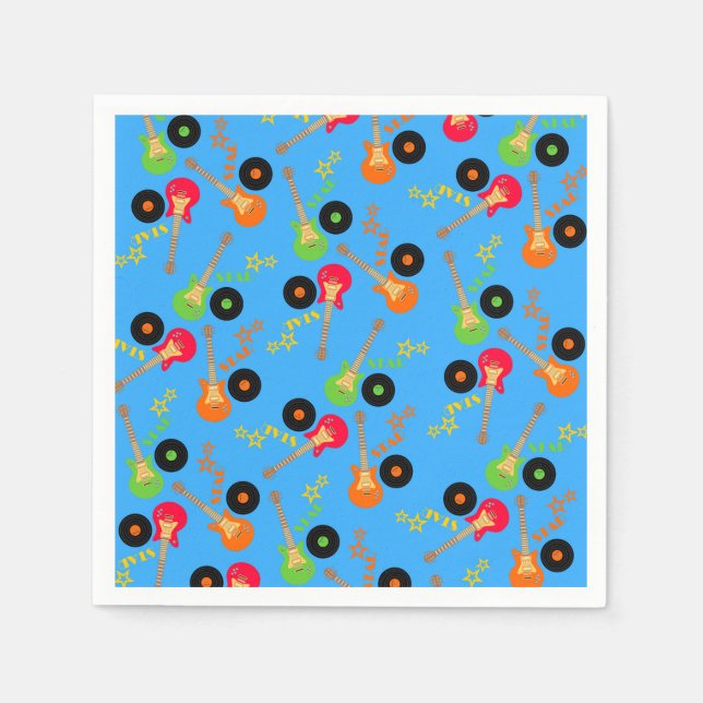 Servilleta De Papel Fiesta de cumpleaños de Rock Star Boy (Anverso)