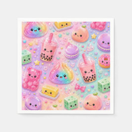 Servilleta De Papel Fiesta de Cumpleaños de Squishies de Dumpling Bril
