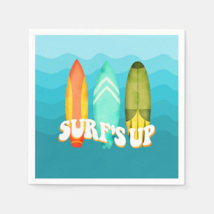 Servilleta De Papel Fiesta de Cumpleaños de Surf Surfs Up