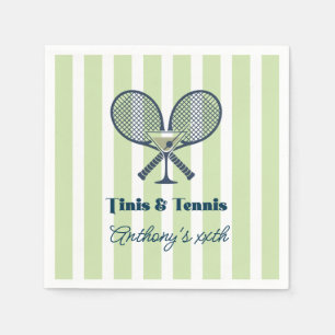 Servilleta De Papel Fiesta de Cumpleaños de Tenis Elegante 'Tinis & Te