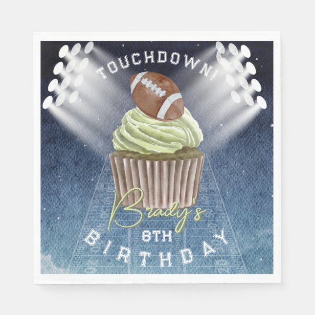 Servilleta De Papel Fiesta de cumpleaños de toque de fútbol (Anverso)