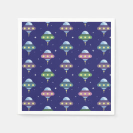 Servilleta De Papel Fiesta de cumpleaños de UFO Space