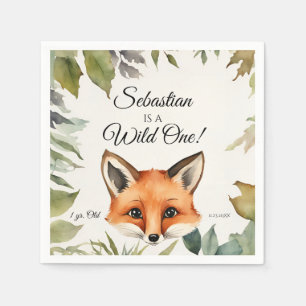 Servilleta De Papel Fiesta de cumpleaños de un animal de Fox Wild One 