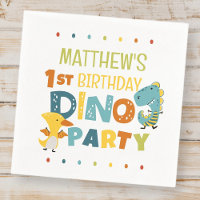 fiesta de cumpleaños de un niño de dinosaurio chin