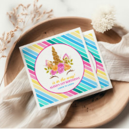 Servilleta De Papel Fiesta de Cumpleaños de Unicornio