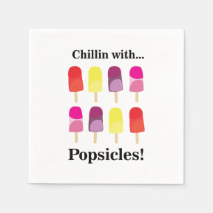 Servilleta De Papel Fiesta de Cumpleaños de Verano Colorida Popsicle