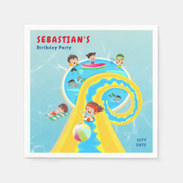 Servilleta De Papel Fiesta de cumpleaños de verano para el deslizamien