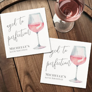 Servilleta De Papel Fiesta de Cumpleaños de Vino Personalizado para Ad