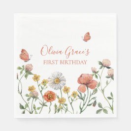 Servilleta De Papel Fiesta de cumpleaños de Wildflower