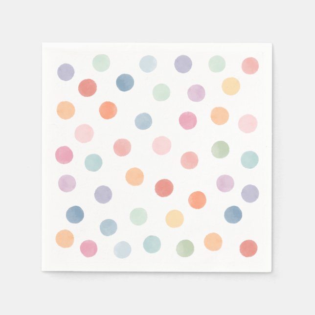 Servilleta De Papel Fiesta de cumpleaños del arte arcoiris (Anverso)