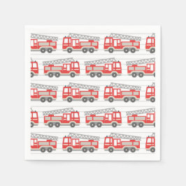 Servilleta De Papel Fiesta de cumpleaños del camión de bomberos