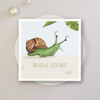 Fiesta de cumpleaños del caracol de Cute Garden